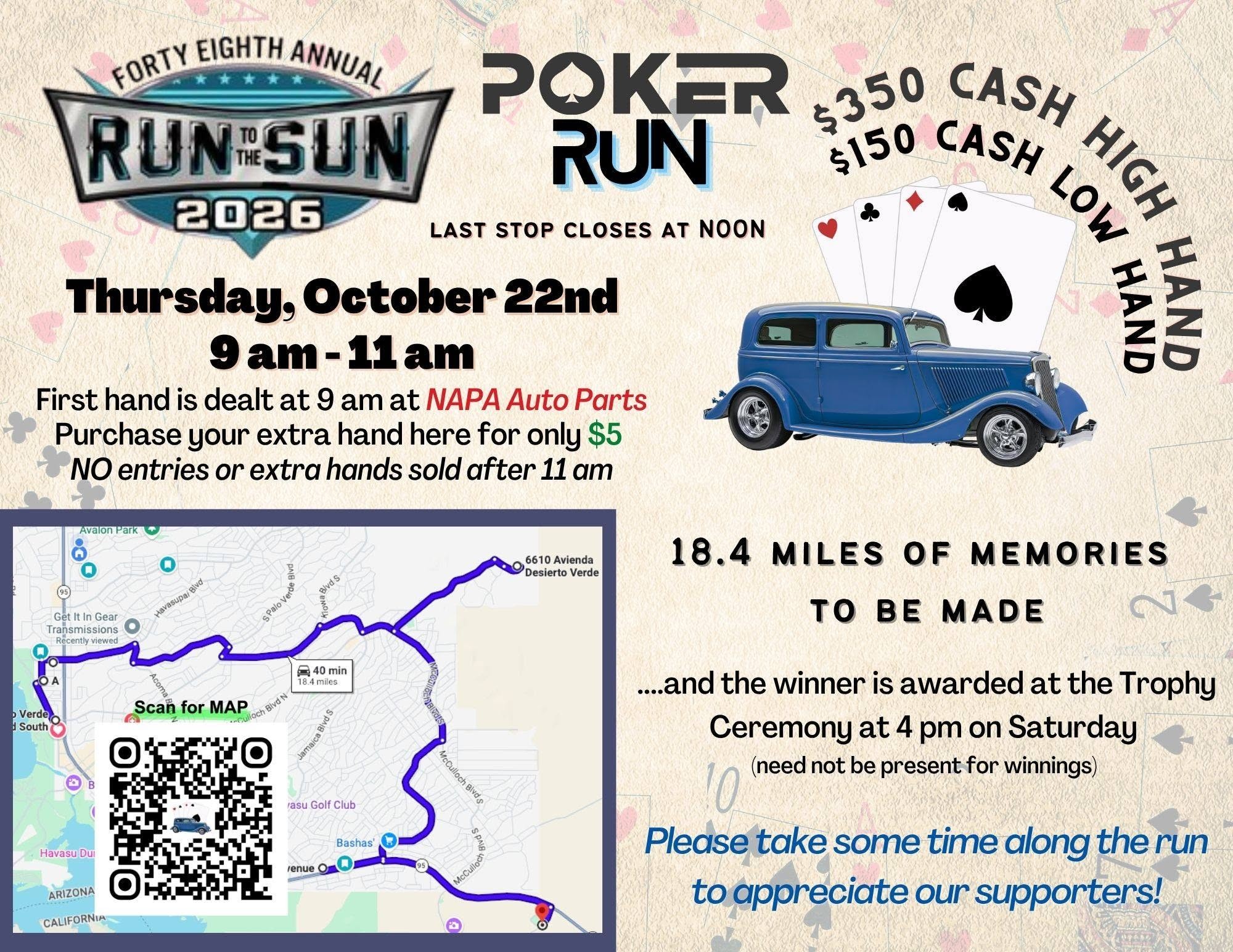 Official event image for Run to the Sun Poker
