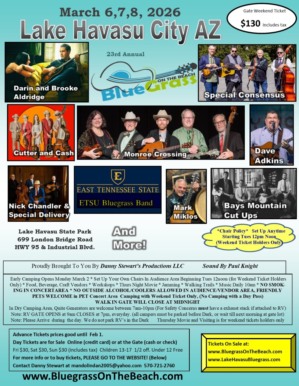 23rd Annual Bluegrass on the Beach Music Festival | Lake Havasu City