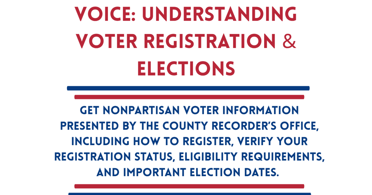 Your Vote, Your Voice: Understanding Voter Registration & Elections